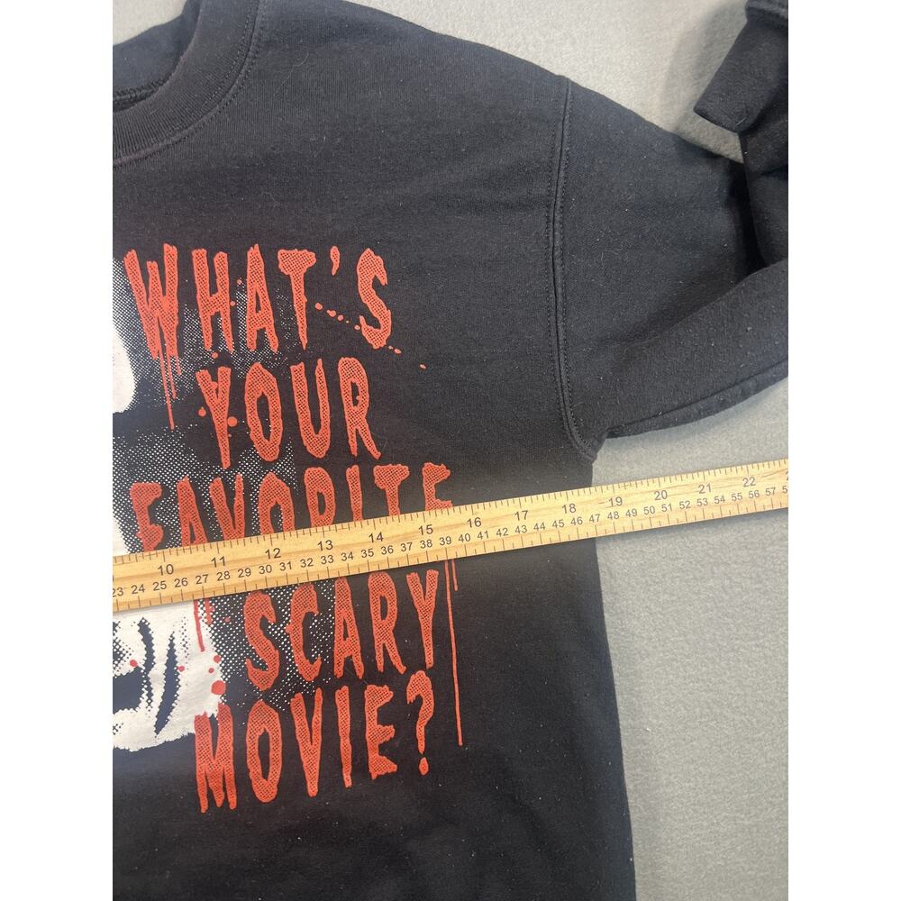 Scream GhostFace Men's Small Black Pullover Sweatshirt Halloween - Picture 5 of 6